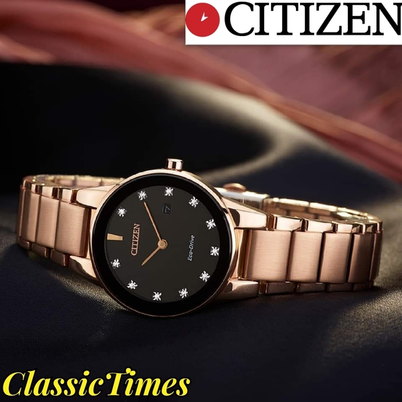 Citizen Accessories - ***NEW*** Citizen Axiom Eco-Drive Diamond Rose Gold Tone Ladies Watch